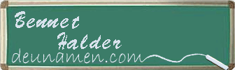 Bennet Halder Visitenkarte